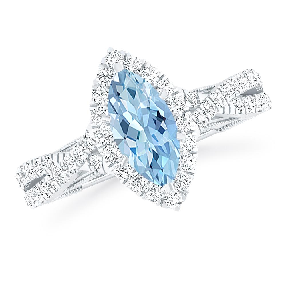 White Gold - Aquamarine