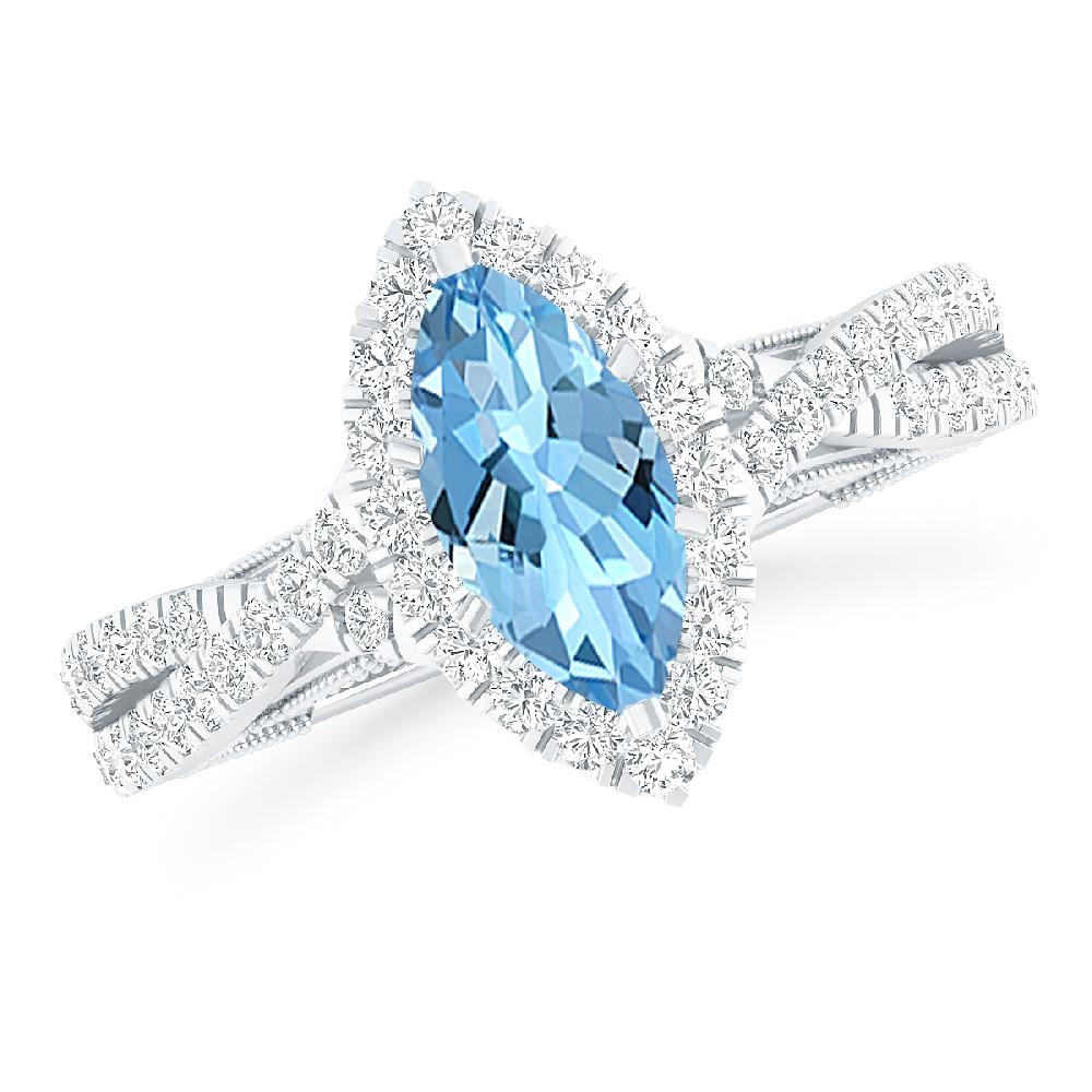 White Gold - Aquamarine