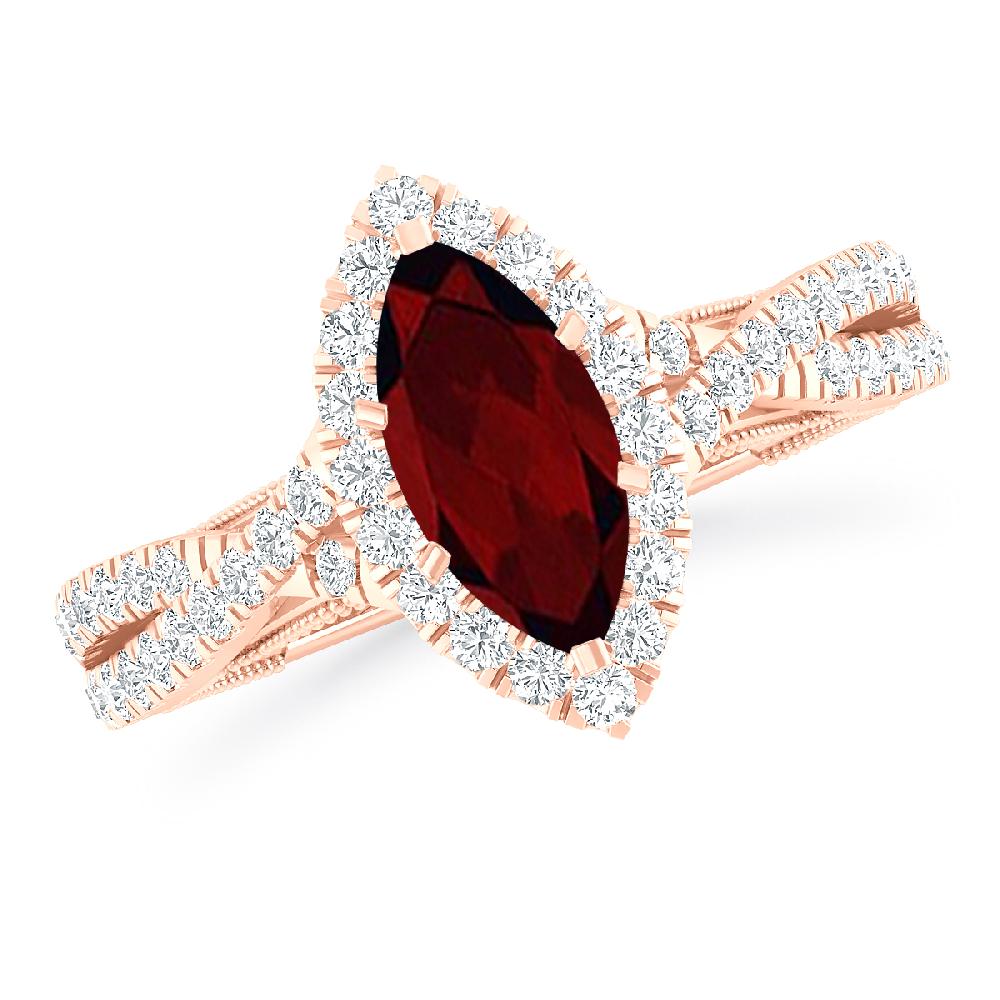 Rose Gold - Garnet