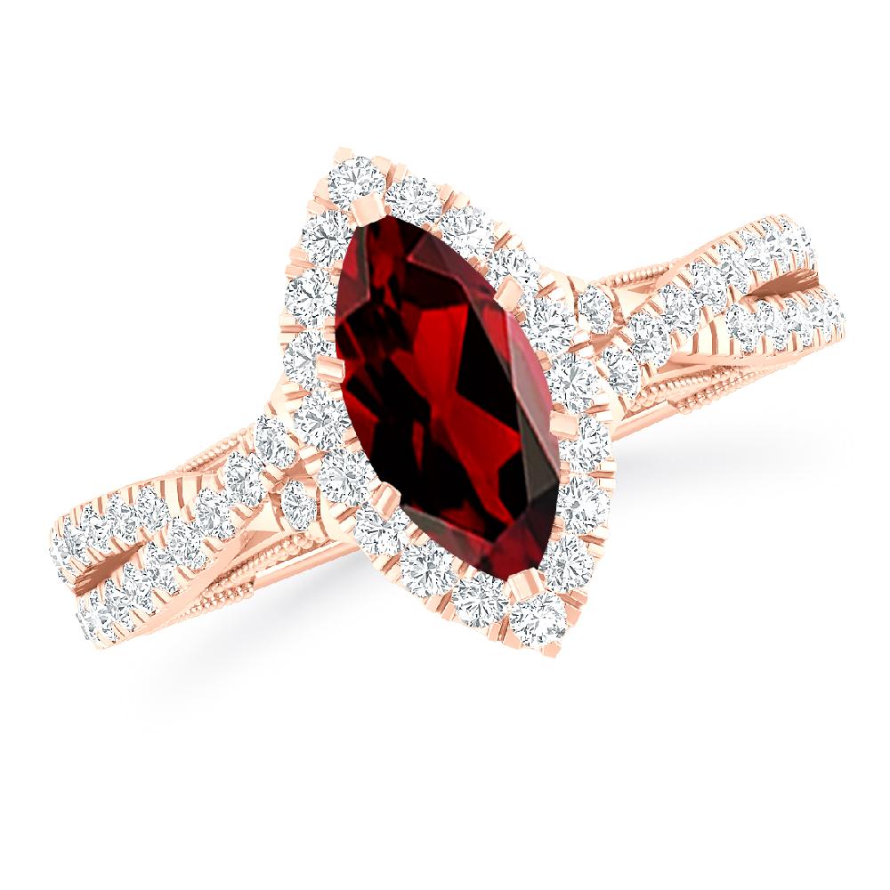 Rose Gold - Garnet