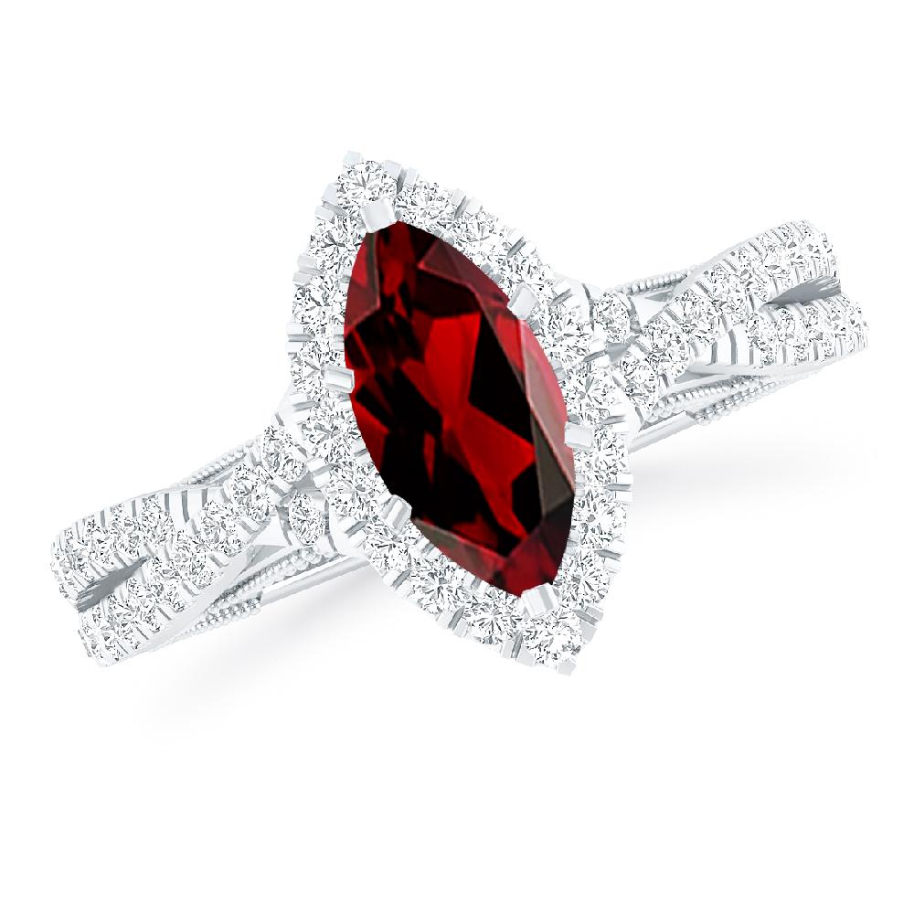 White Gold - Garnet