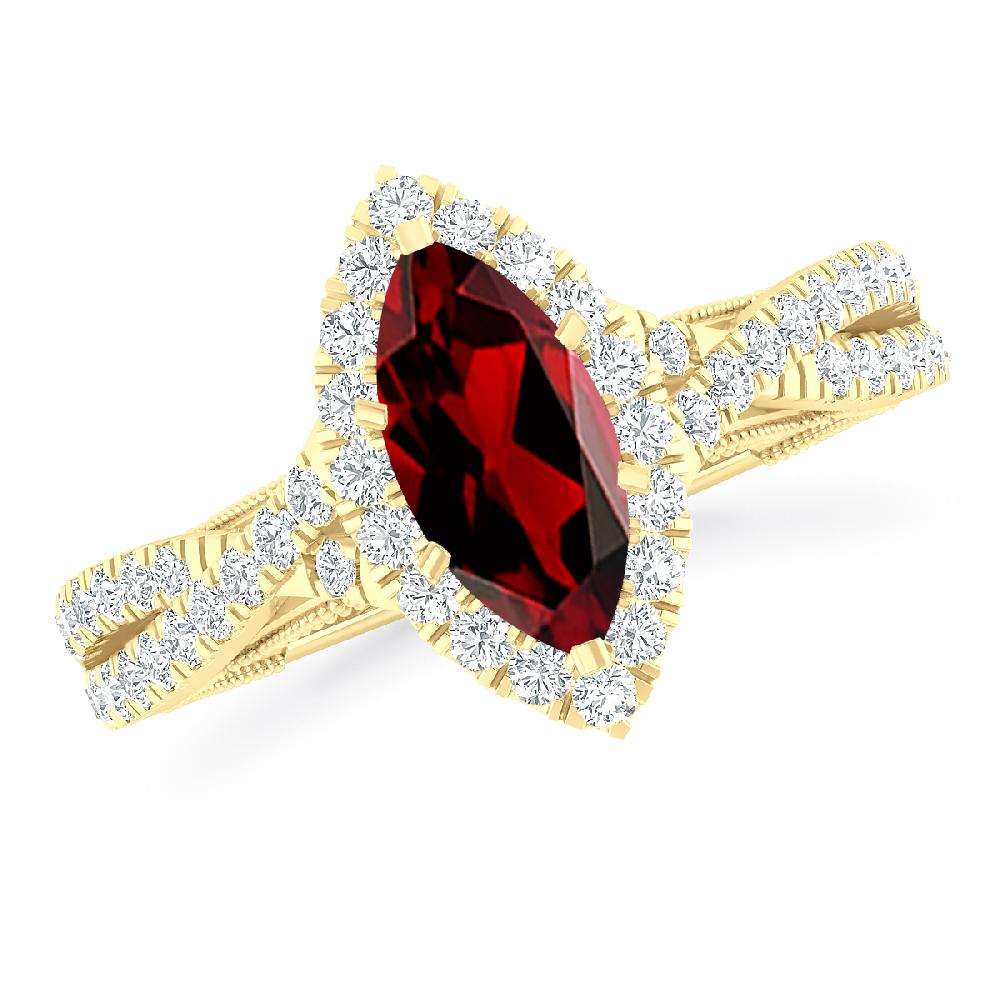 Yellow Gold - Garnet