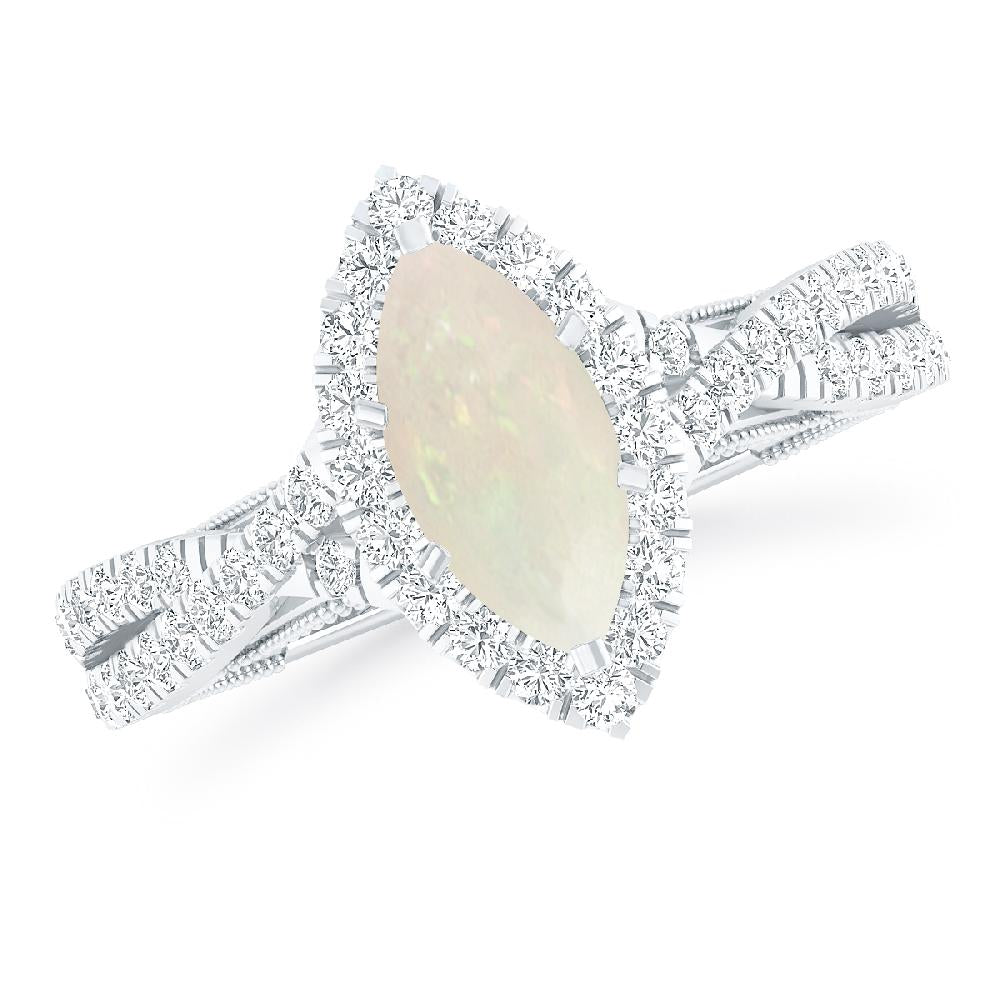 White Gold - Opal