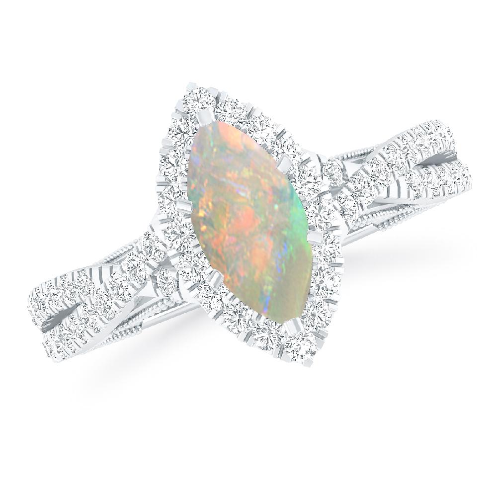 White Gold - Opal