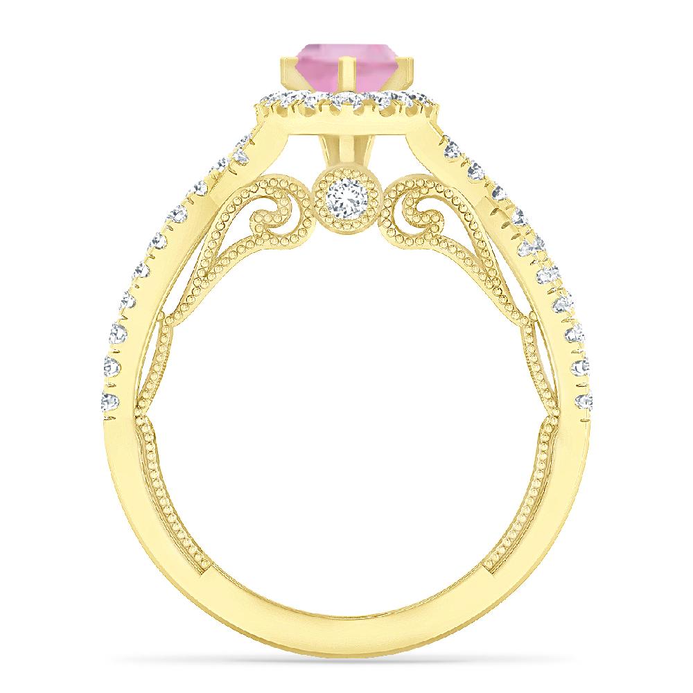 Yellow Gold - Pink Tourmaline