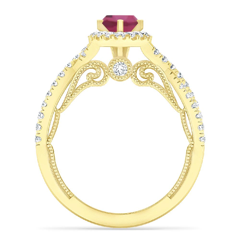 Yellow Gold - Pink Tourmaline