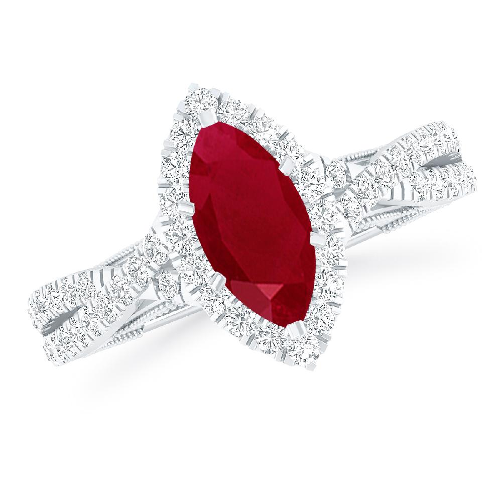 White Gold - Ruby