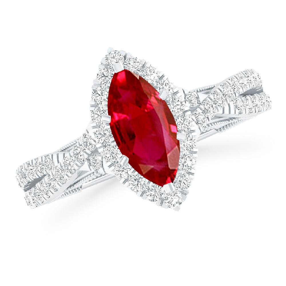 White Gold - Ruby