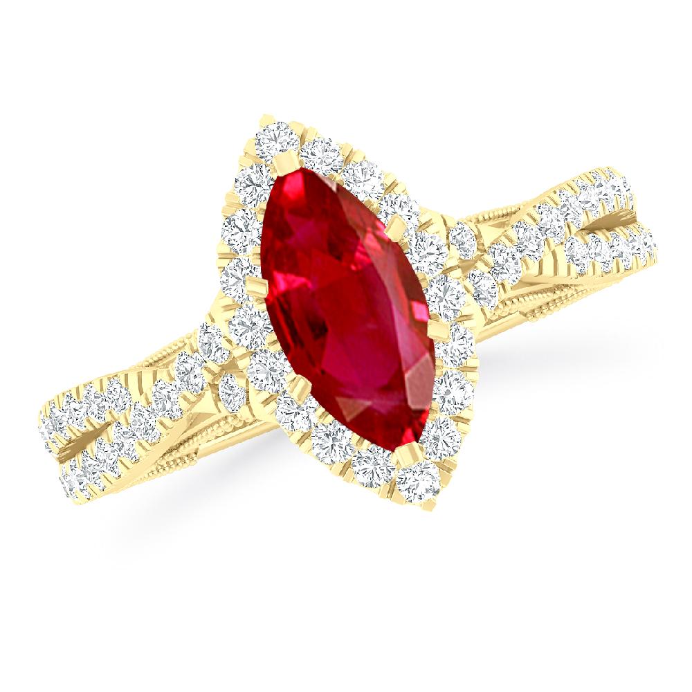 Yellow Gold - Ruby
