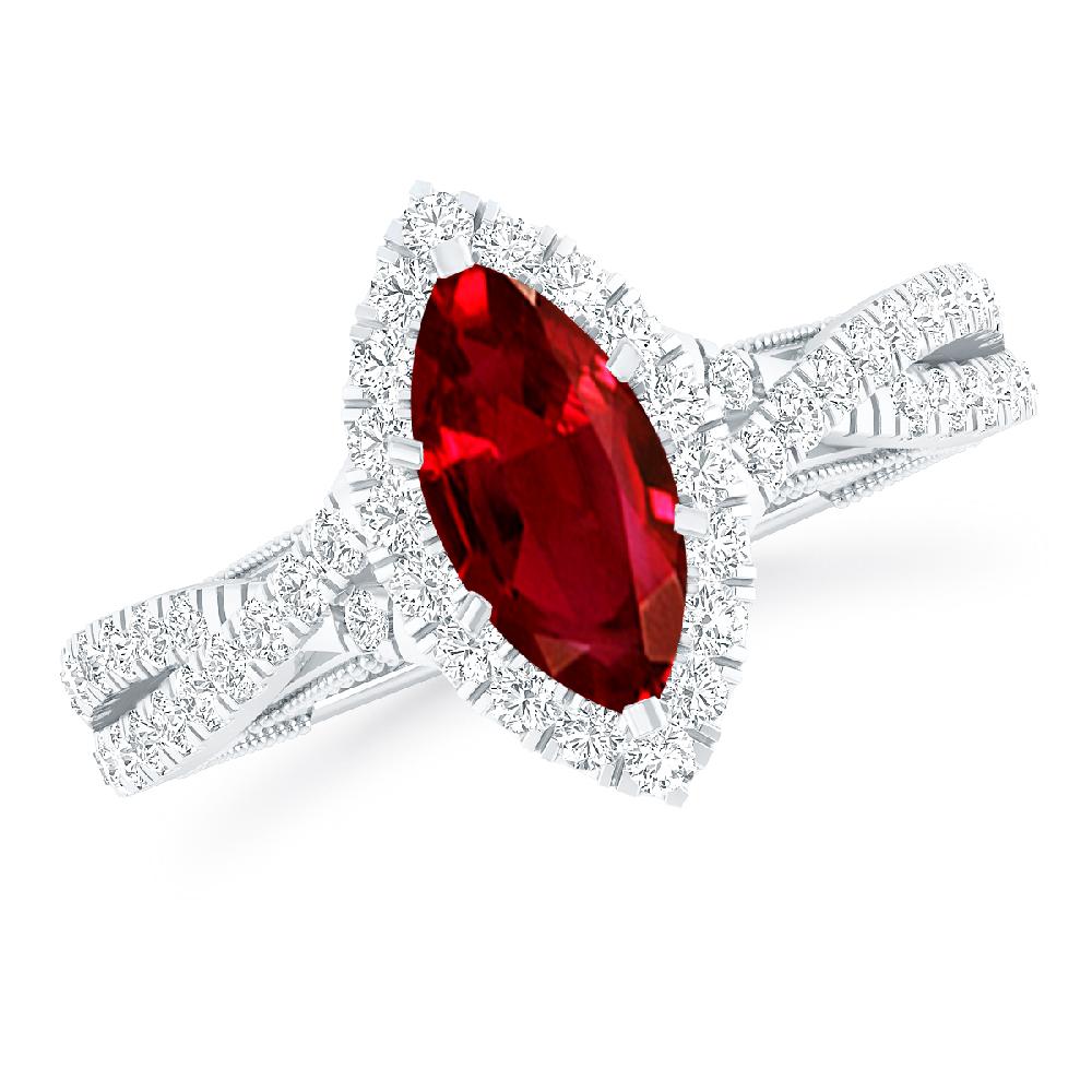 White Gold - Ruby
