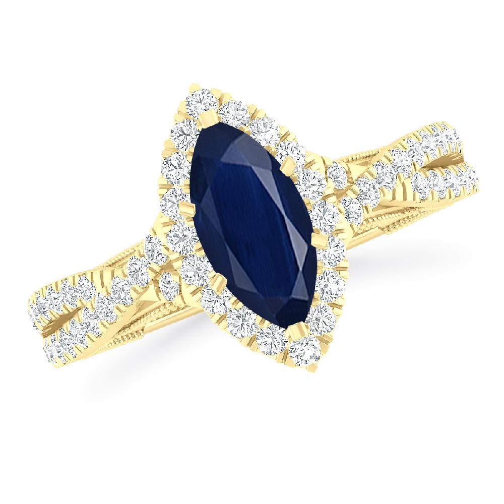 Yellow Gold - Sapphire