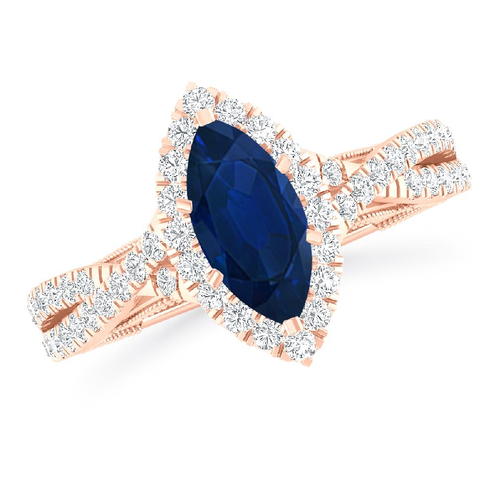 Rose Gold - Sapphire