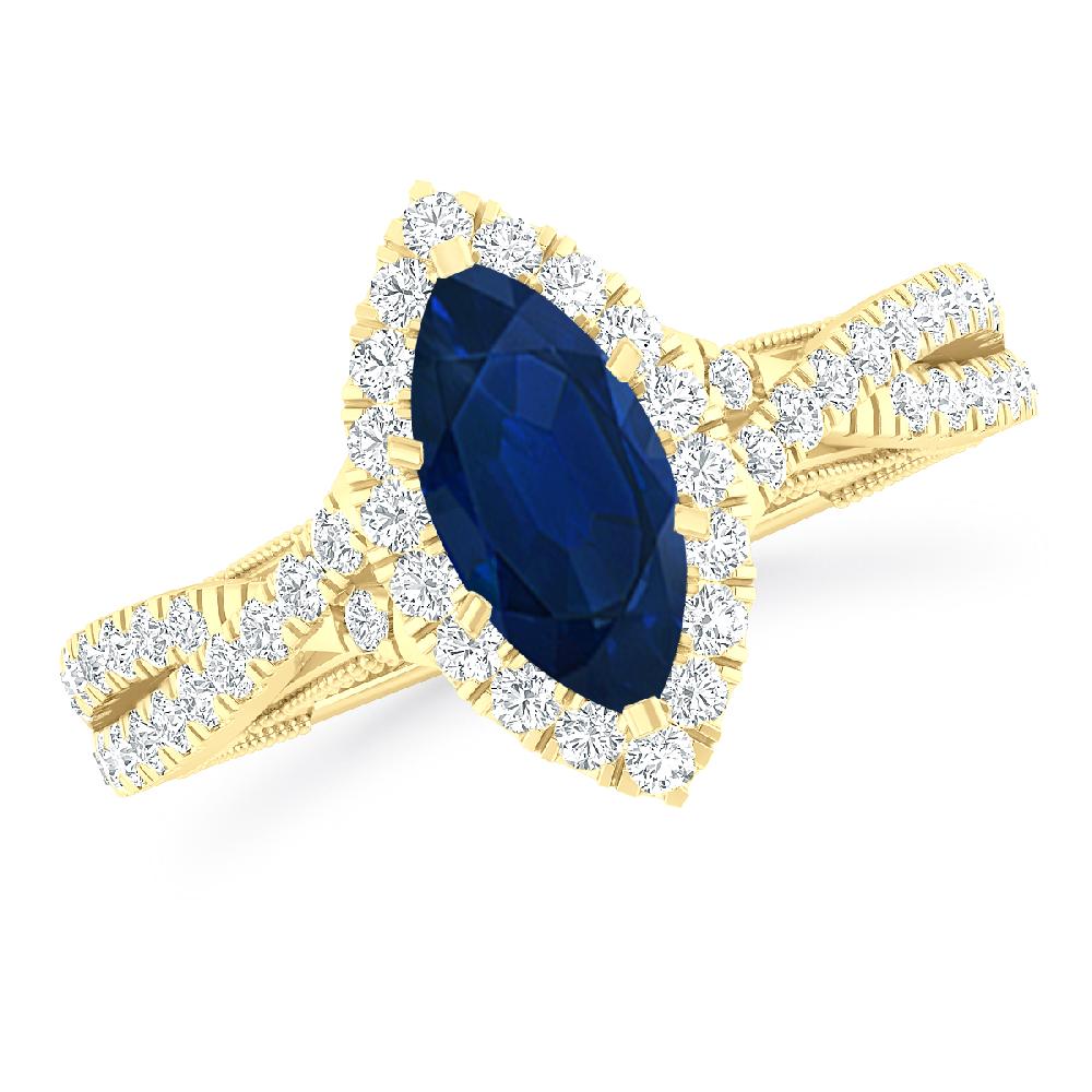 Yellow Gold - Sapphire