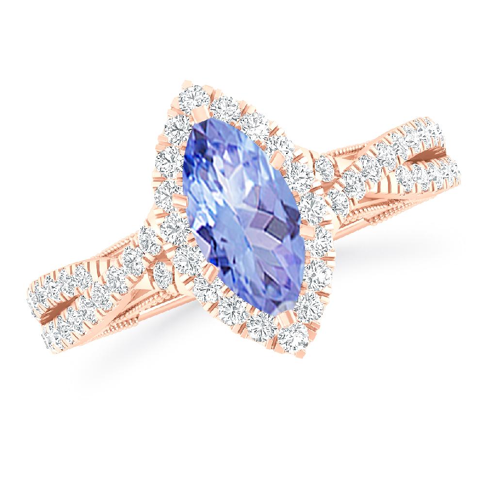 Rose Gold - Tanzanite