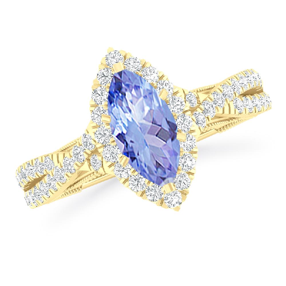 Yellow Gold - Tanzanite
