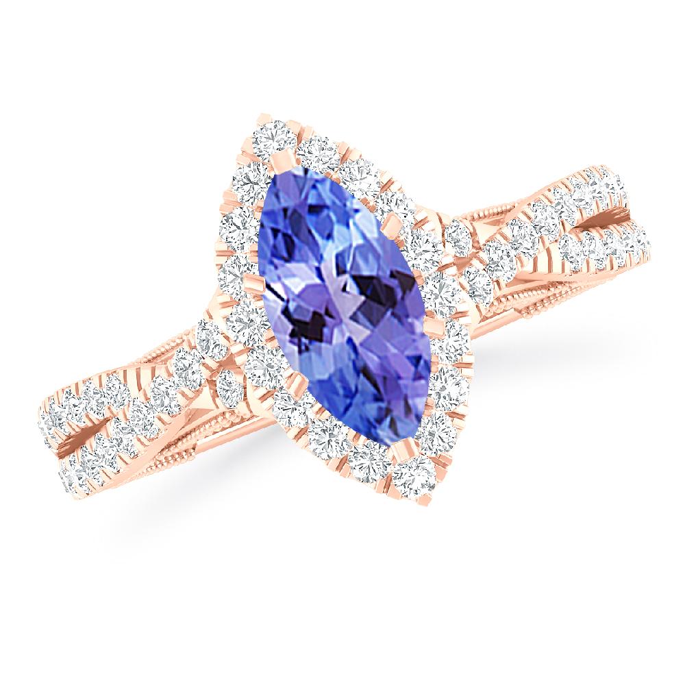 Rose Gold - Tanzanite