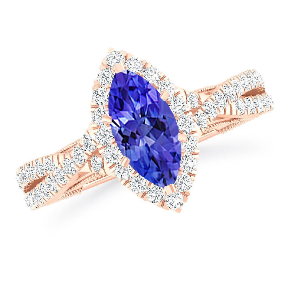 Rose Gold - Tanzanite