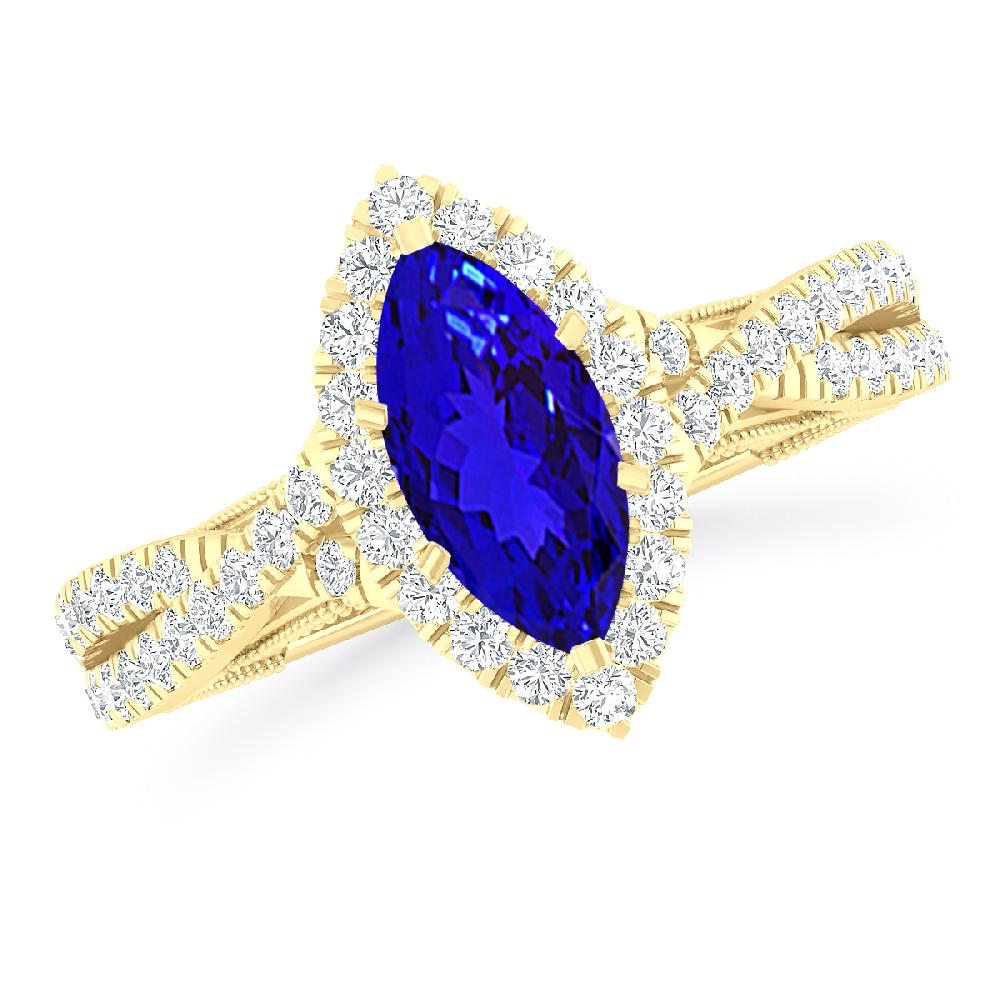 Yellow Gold - Tanzanite