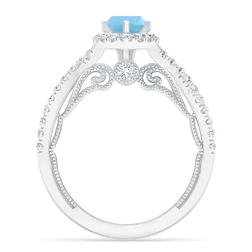 White Gold - Blue Topaz
