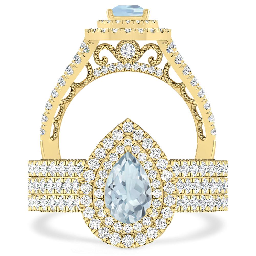 Yellow Gold - Aquamarine