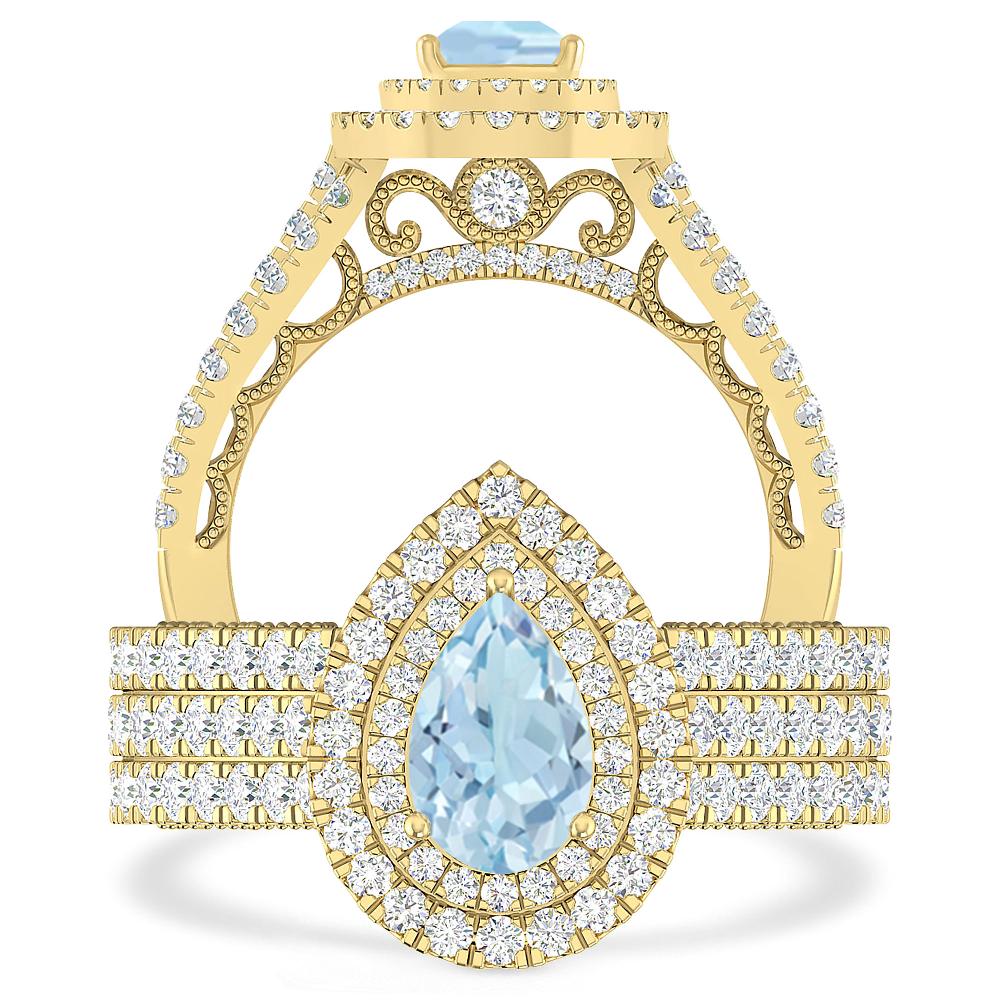 Yellow Gold - Aquamarine