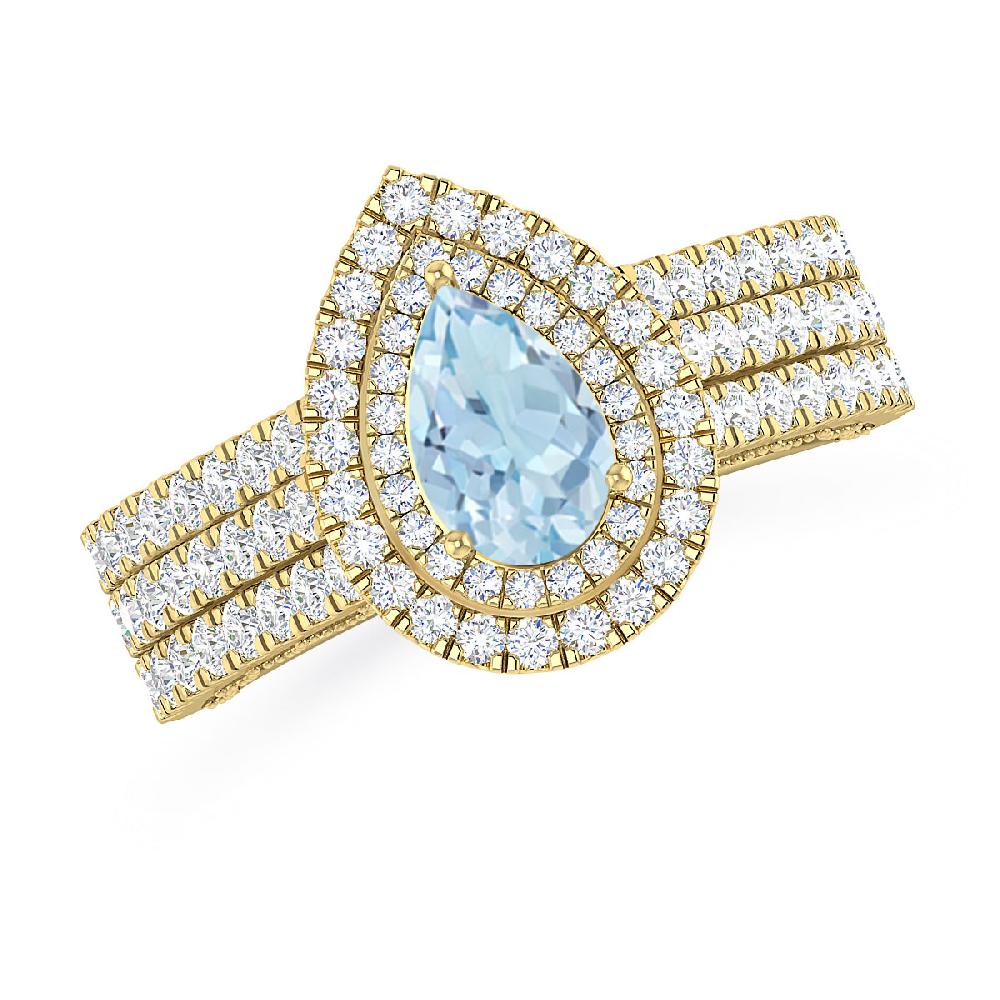 Yellow Gold - Aquamarine