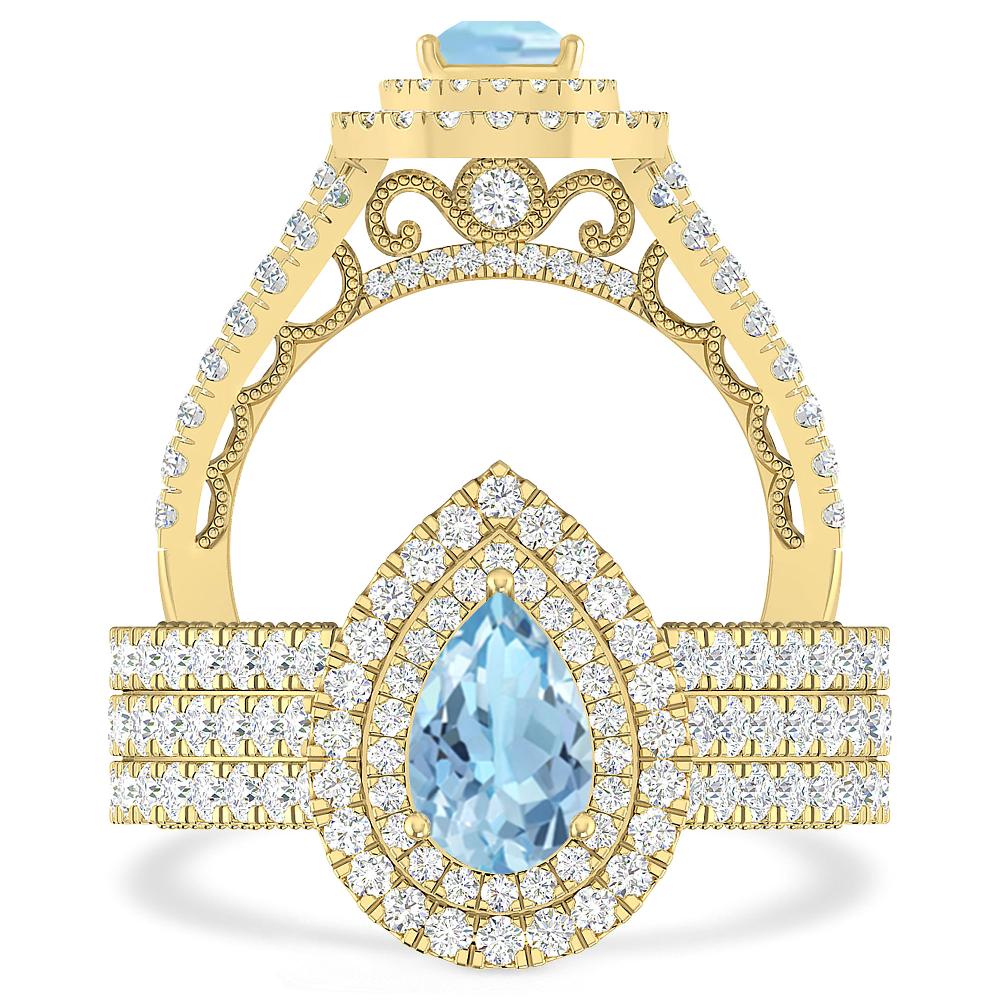 Yellow Gold - Aquamarine