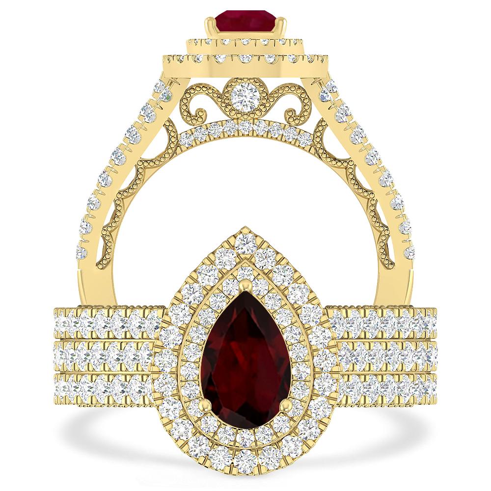 Yellow Gold - Garnet