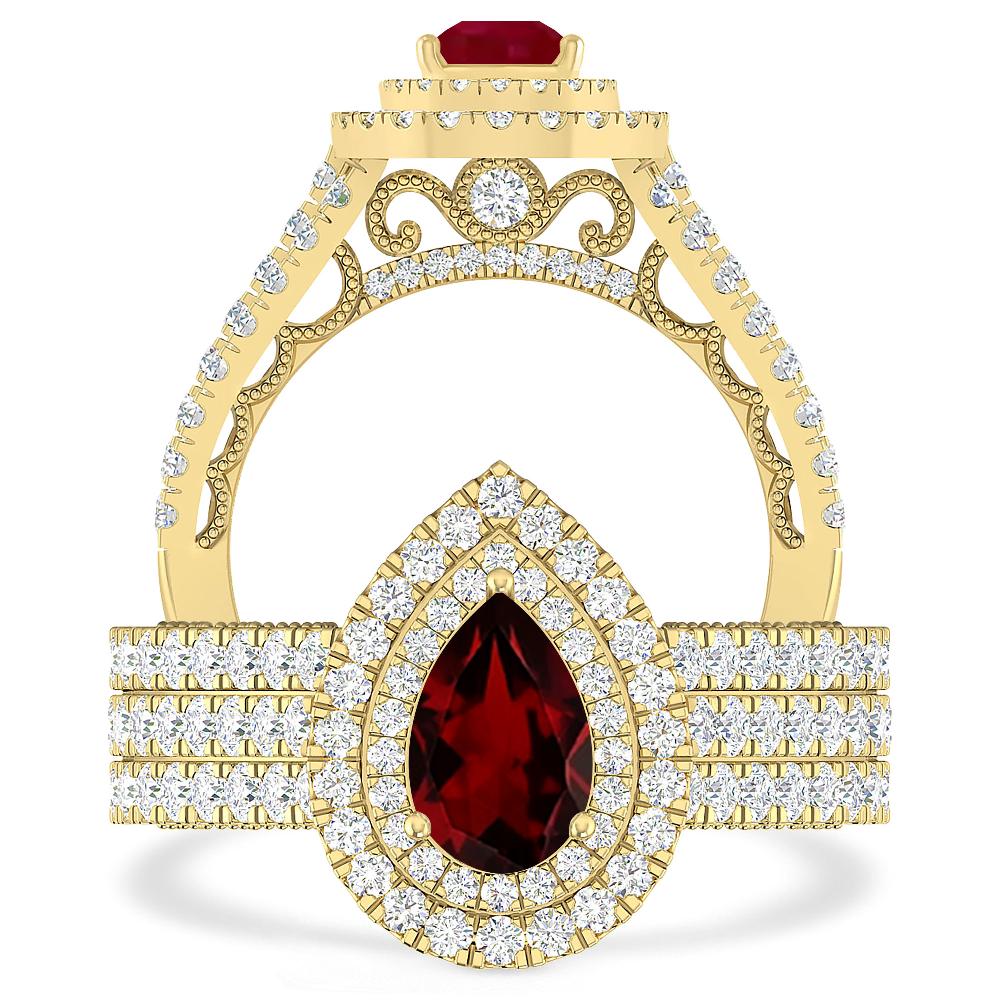 Yellow Gold - Garnet