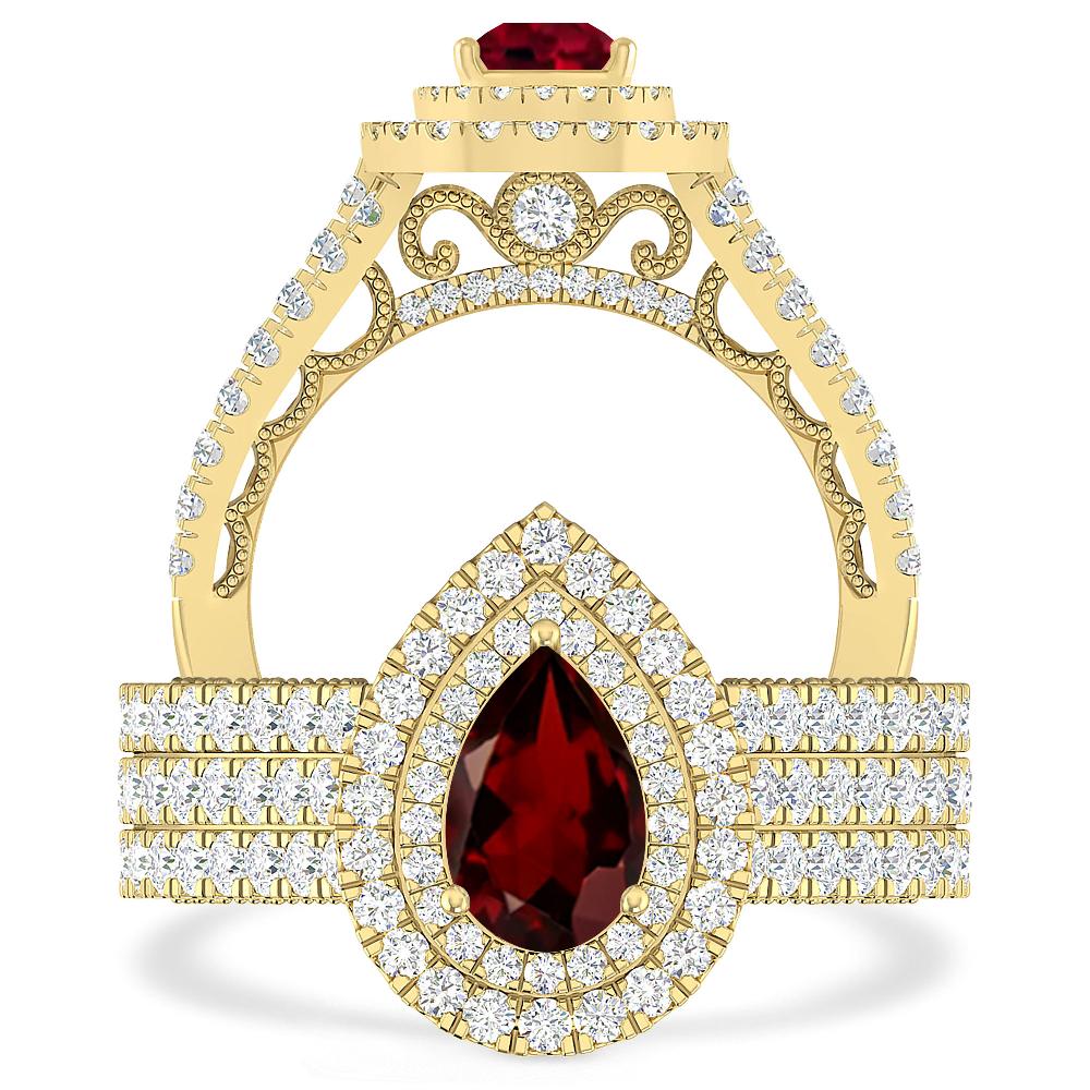 Yellow Gold - Garnet