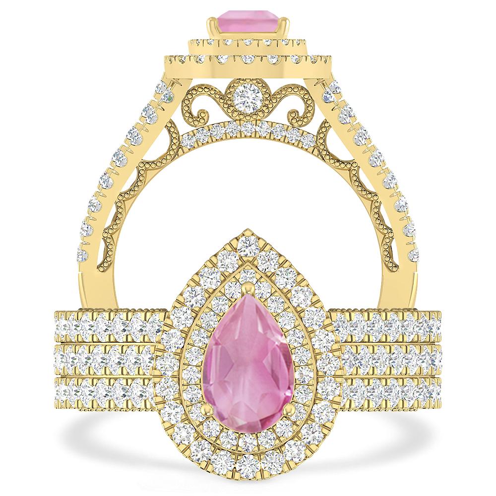 Yellow Gold - Pink Tourmaline