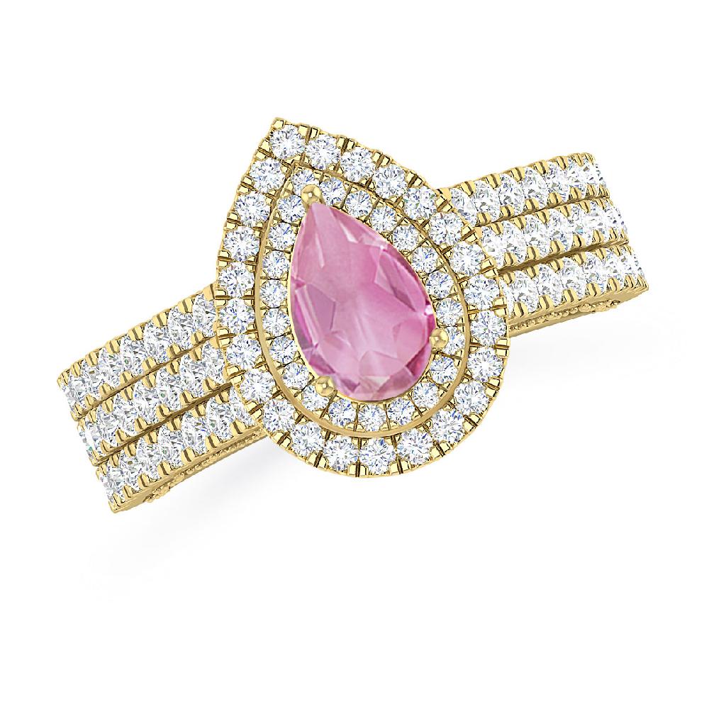 Yellow Gold - Pink Tourmaline