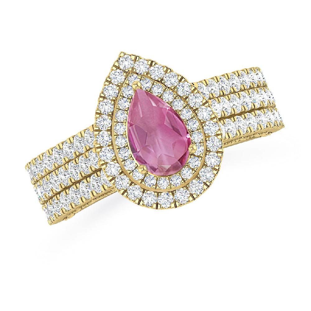 Yellow Gold - Pink Tourmaline