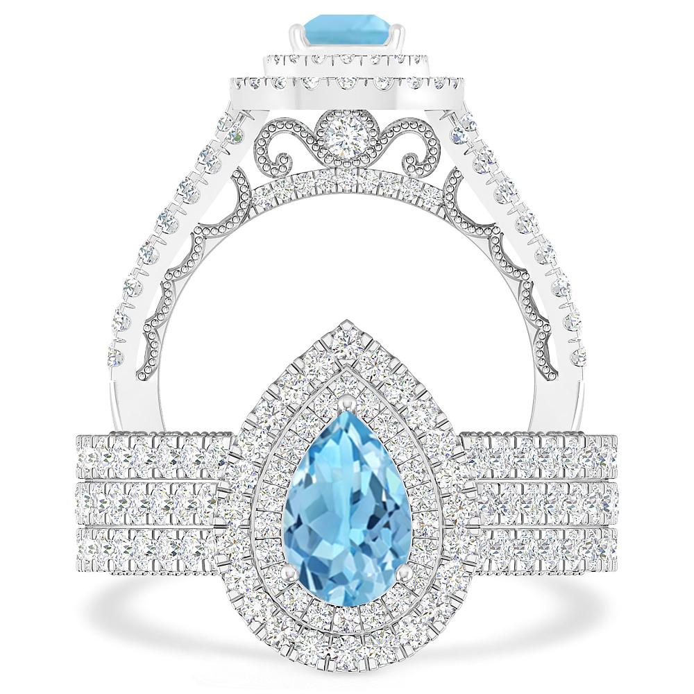 White Gold - Blue Topaz