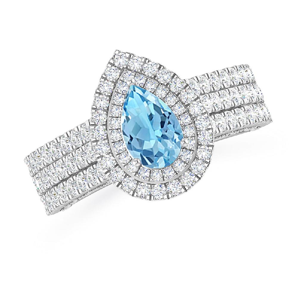 White Gold - Blue Topaz