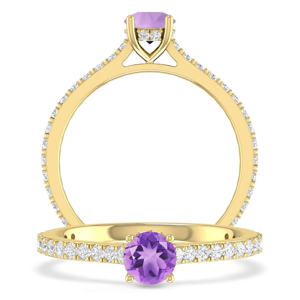 Yellow Gold - Amethyst