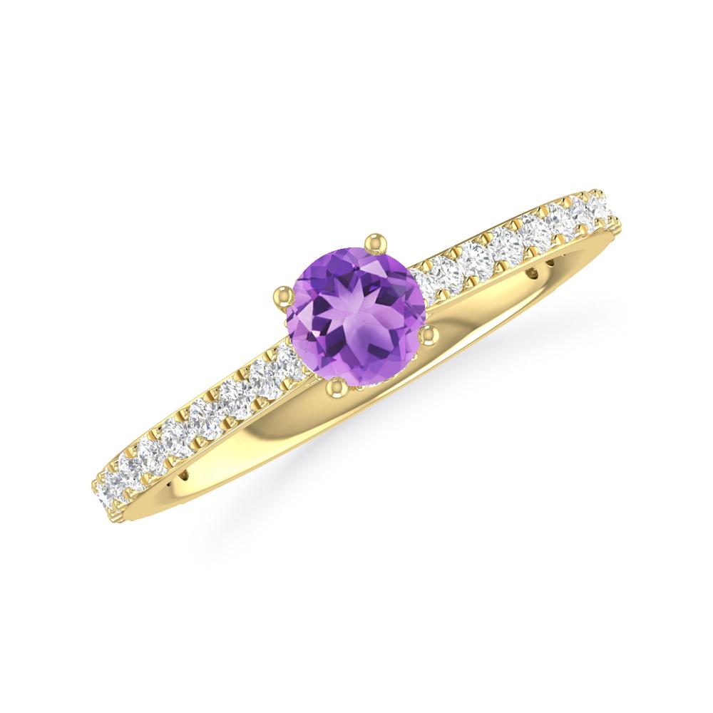 Yellow Gold - Amethyst