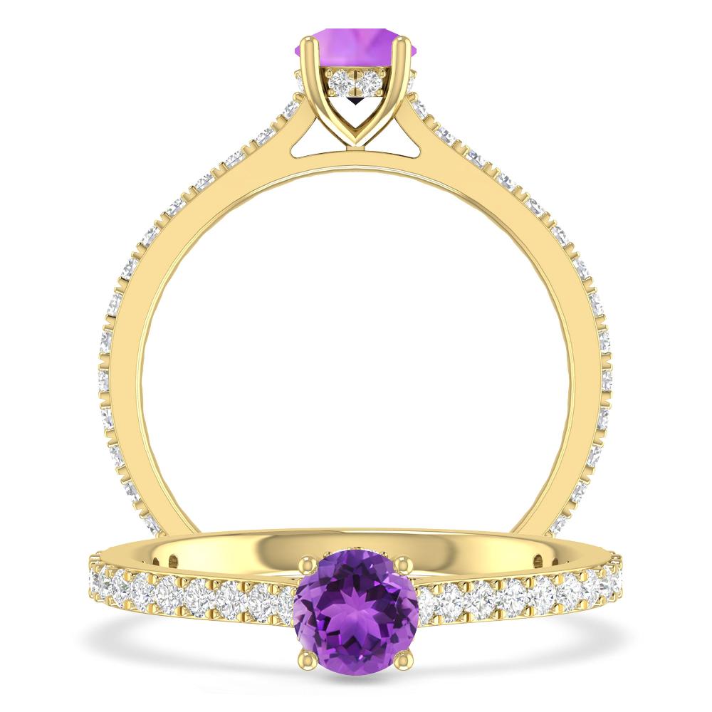 Yellow Gold - Amethyst