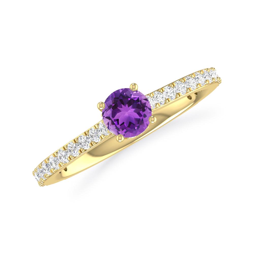 Yellow Gold - Amethyst