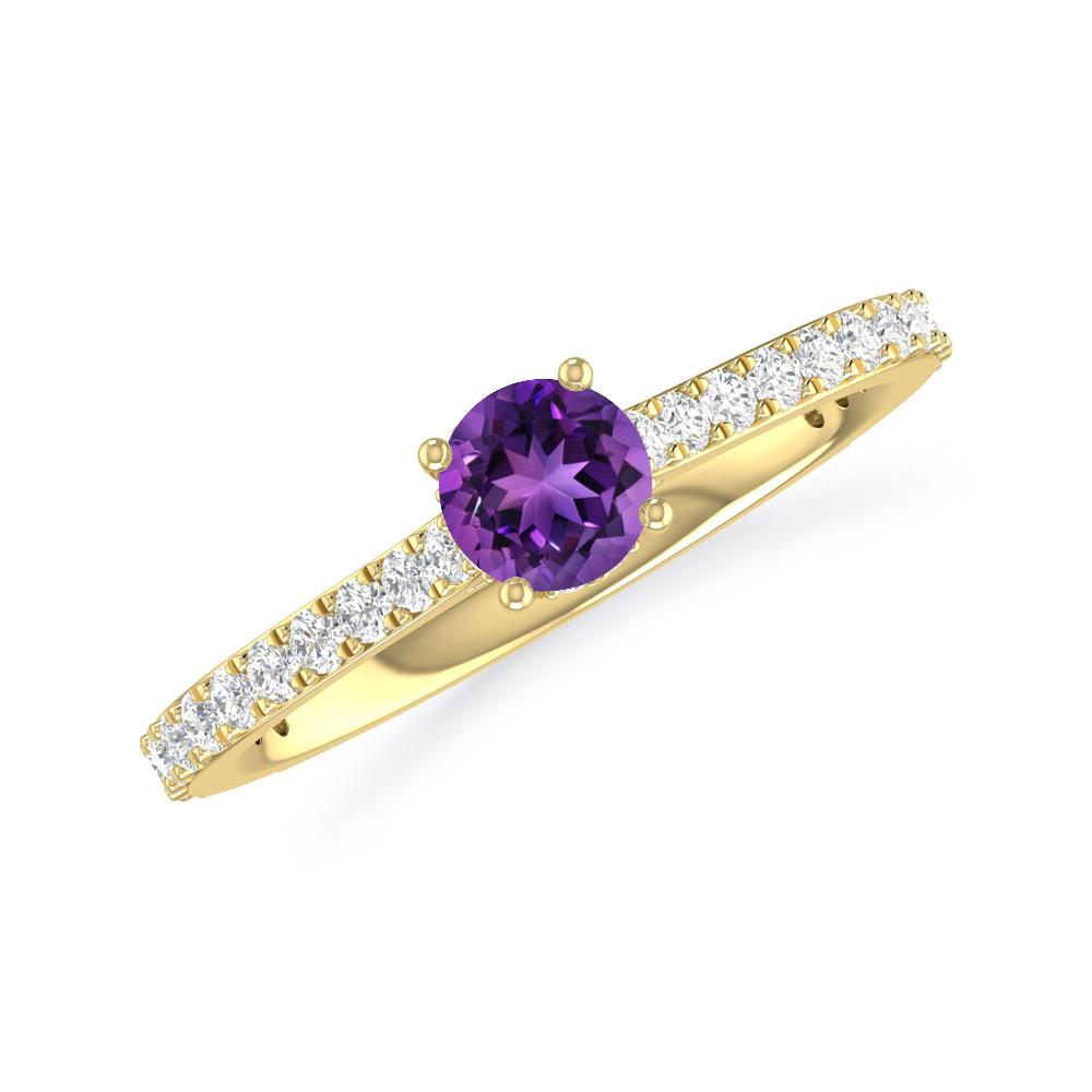 Yellow Gold - Amethyst