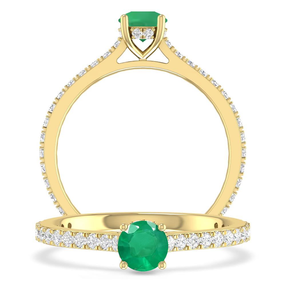 Yellow Gold - Emerald