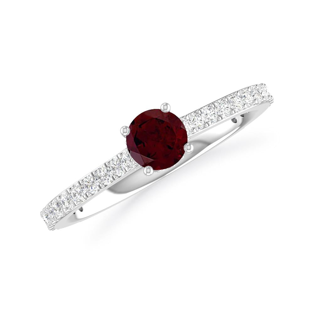 White Gold - Garnet