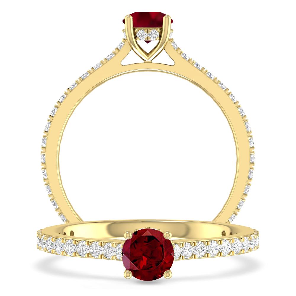 Yellow Gold - Garnet