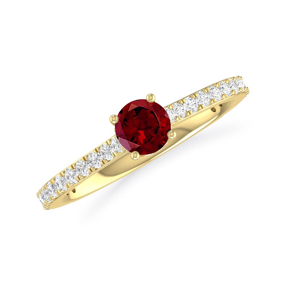 Yellow Gold - Garnet