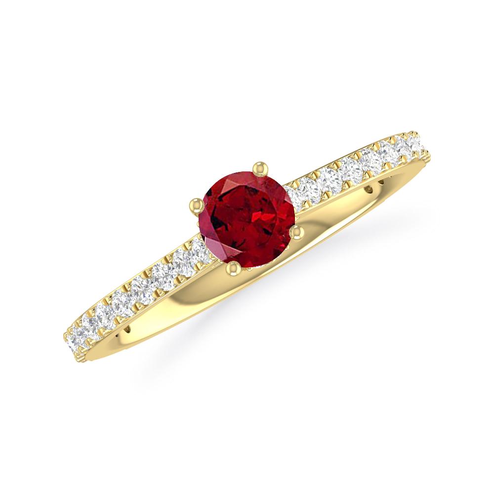 Yellow Gold - Garnet