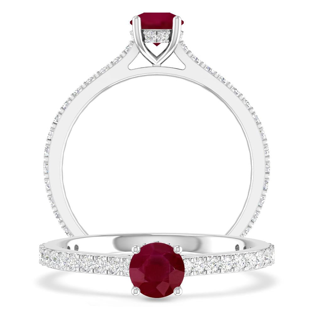 White Gold - Ruby