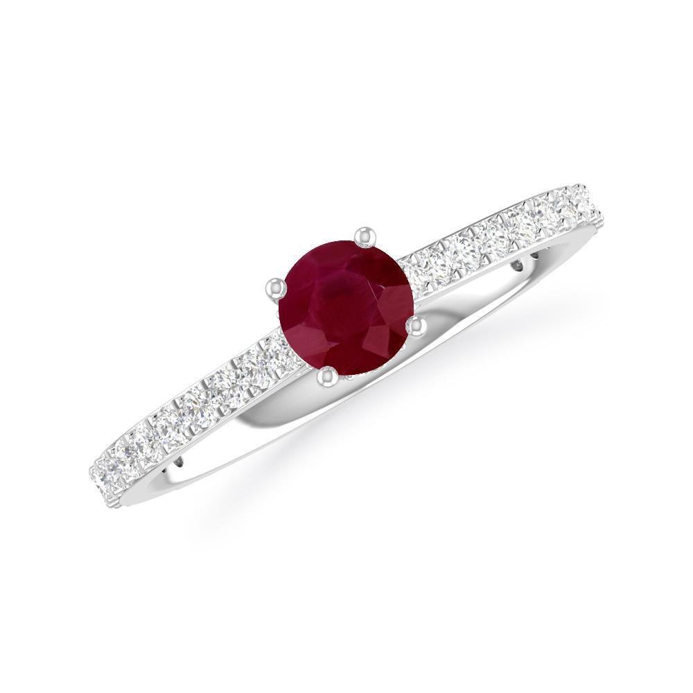 White Gold - Ruby