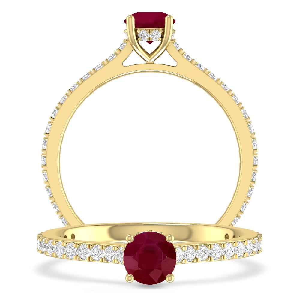 Yellow Gold - Ruby