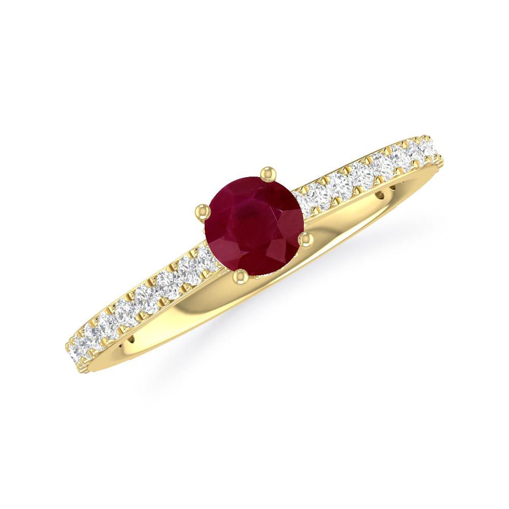 Yellow Gold - Ruby