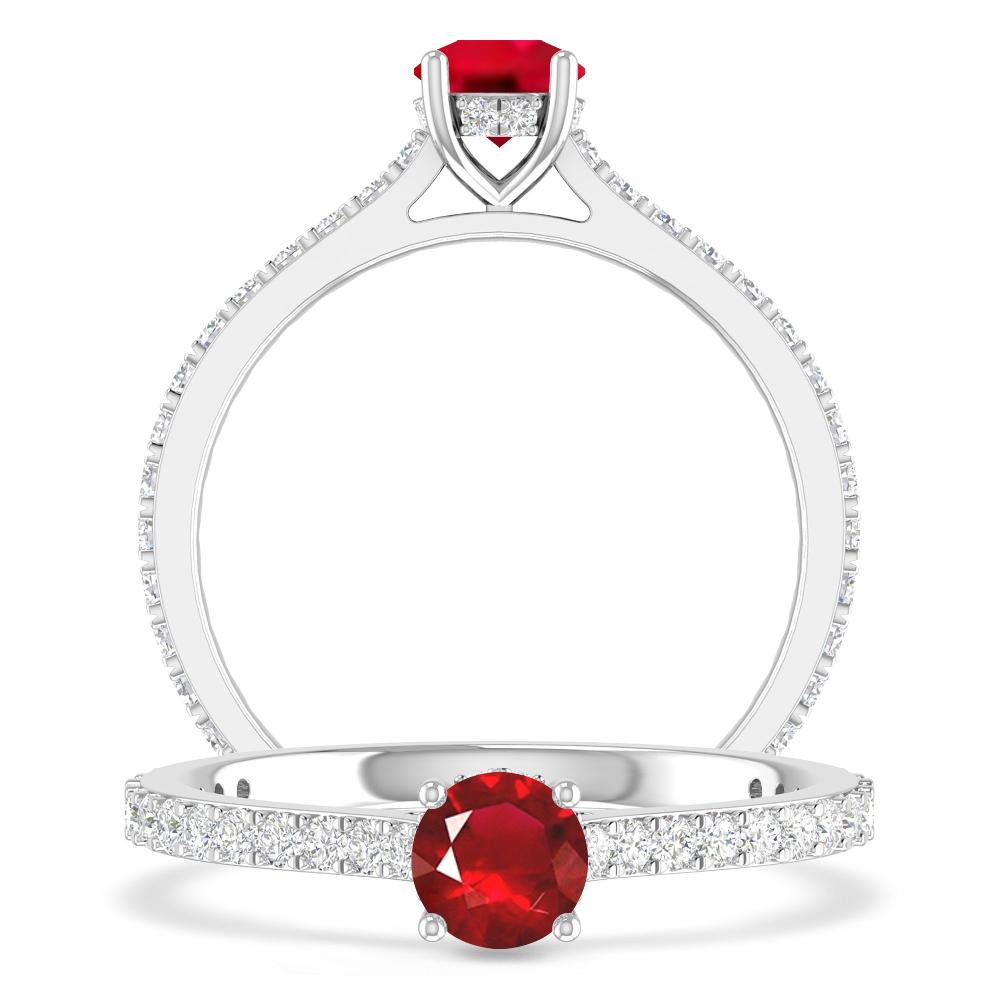 White Gold - Ruby